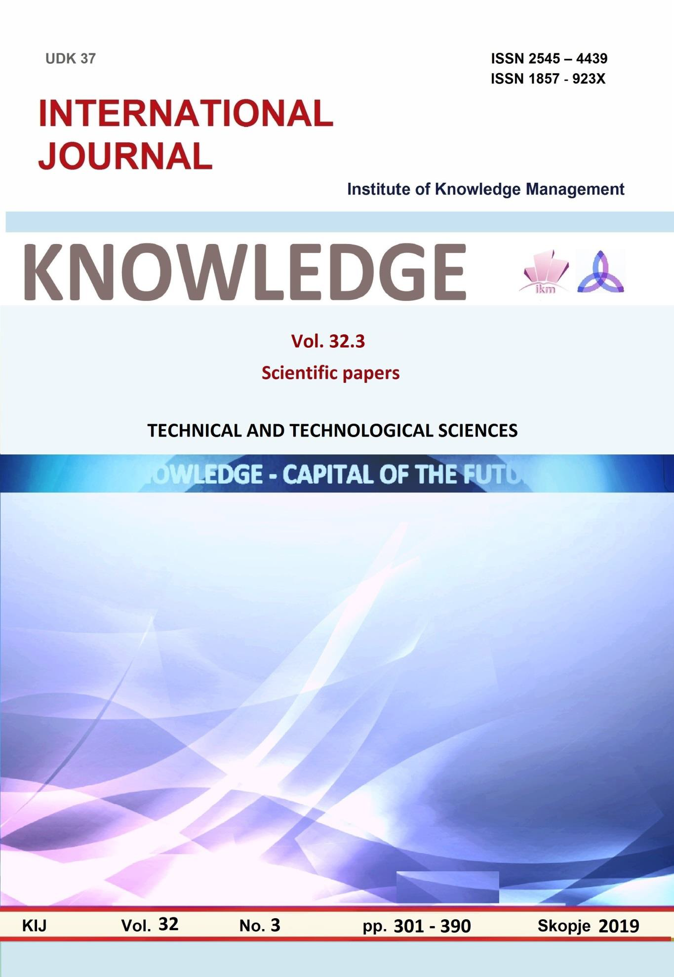 					View Vol. 32 No. 3 (2019): Knowledge International Journal
				