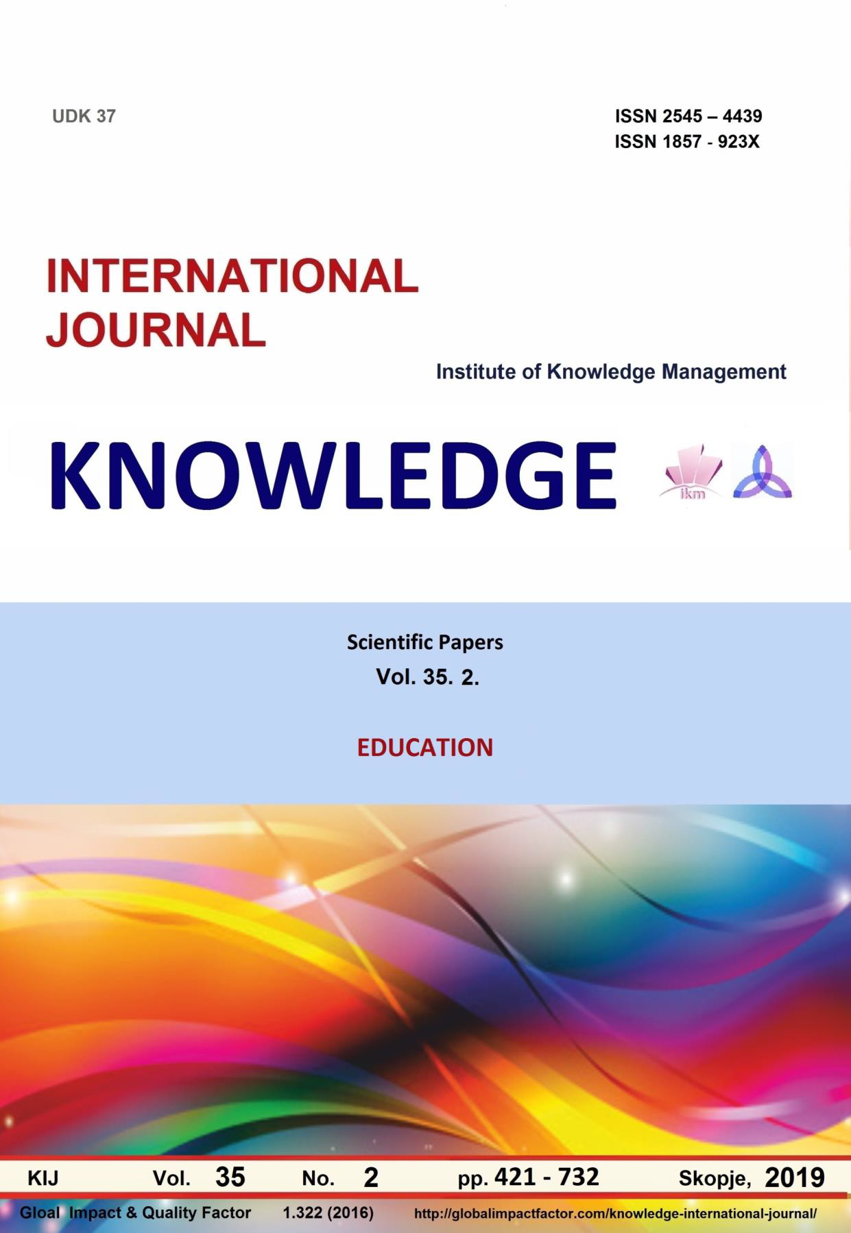 					View Vol. 35 No. 2 (2019): Knowledge in practice
				