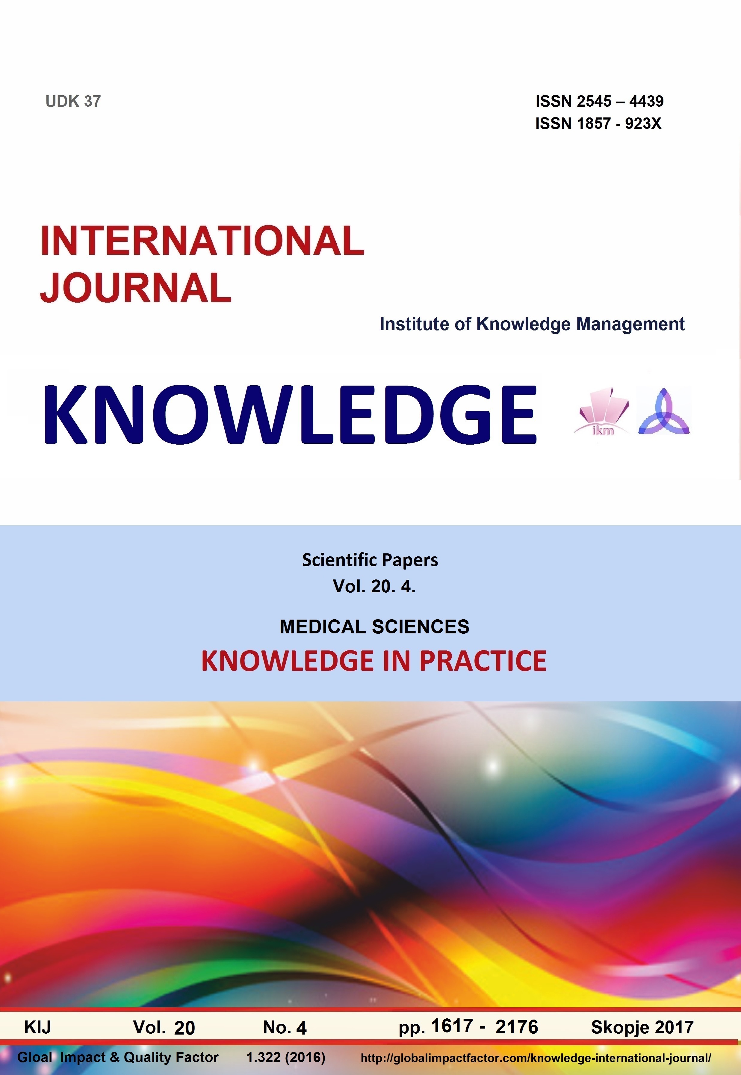 					View Vol. 20 No. 4 (2017): Knowledge in practice
				