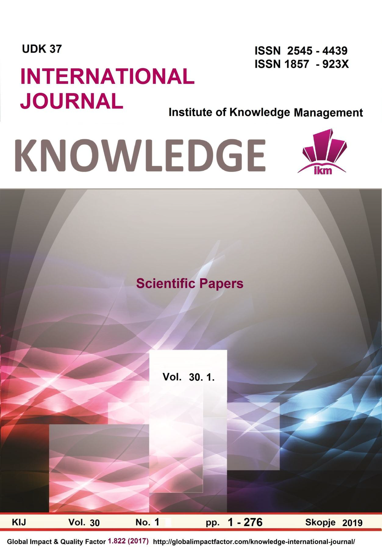 					View Vol. 30 No. 1 (2019): Knowledge without borders
				