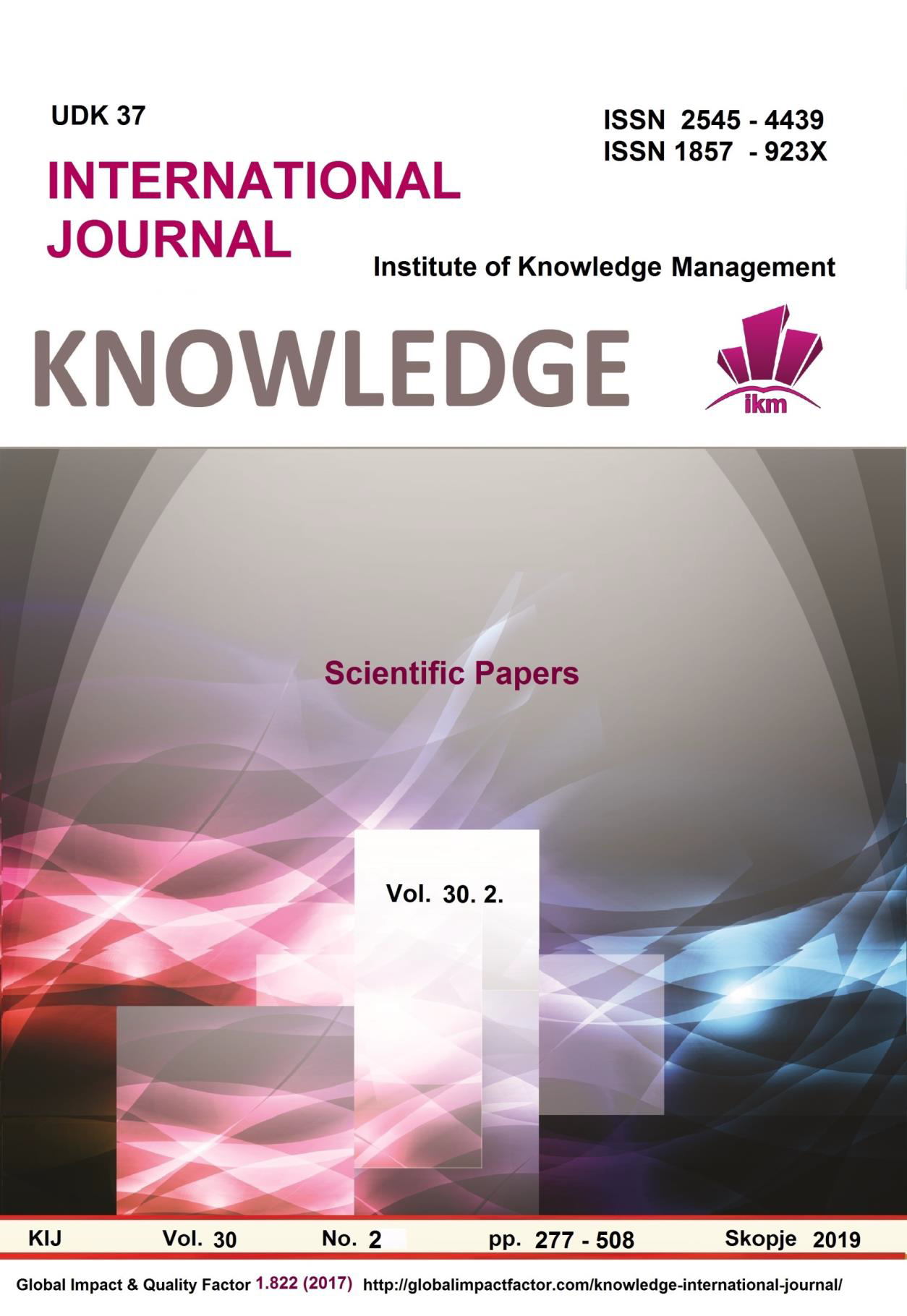 					View Vol. 30 No. 2 (2019): Knowledge without borders
				