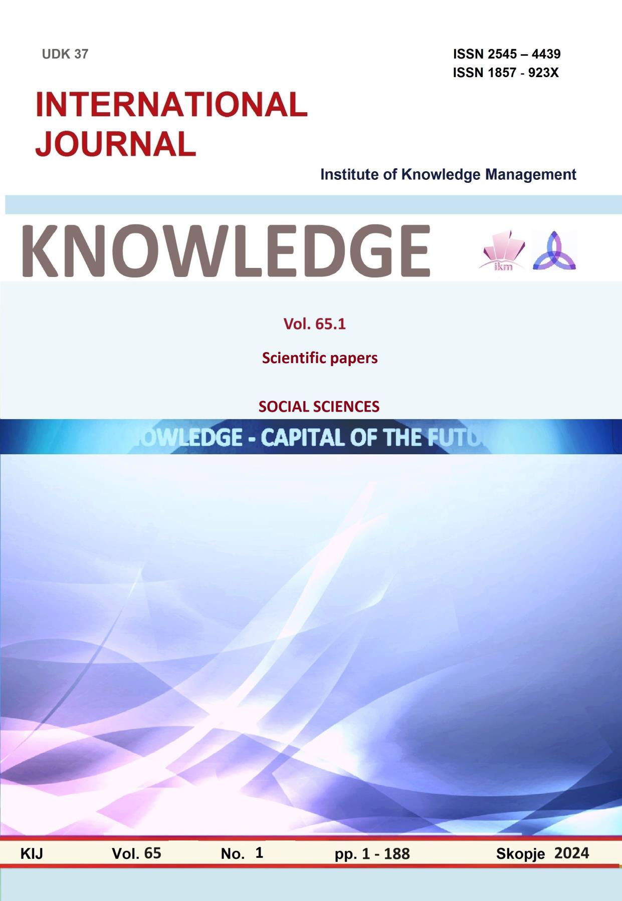 					View Vol. 65 No. 1 (2024): Knowledge - Capital of the Future
				