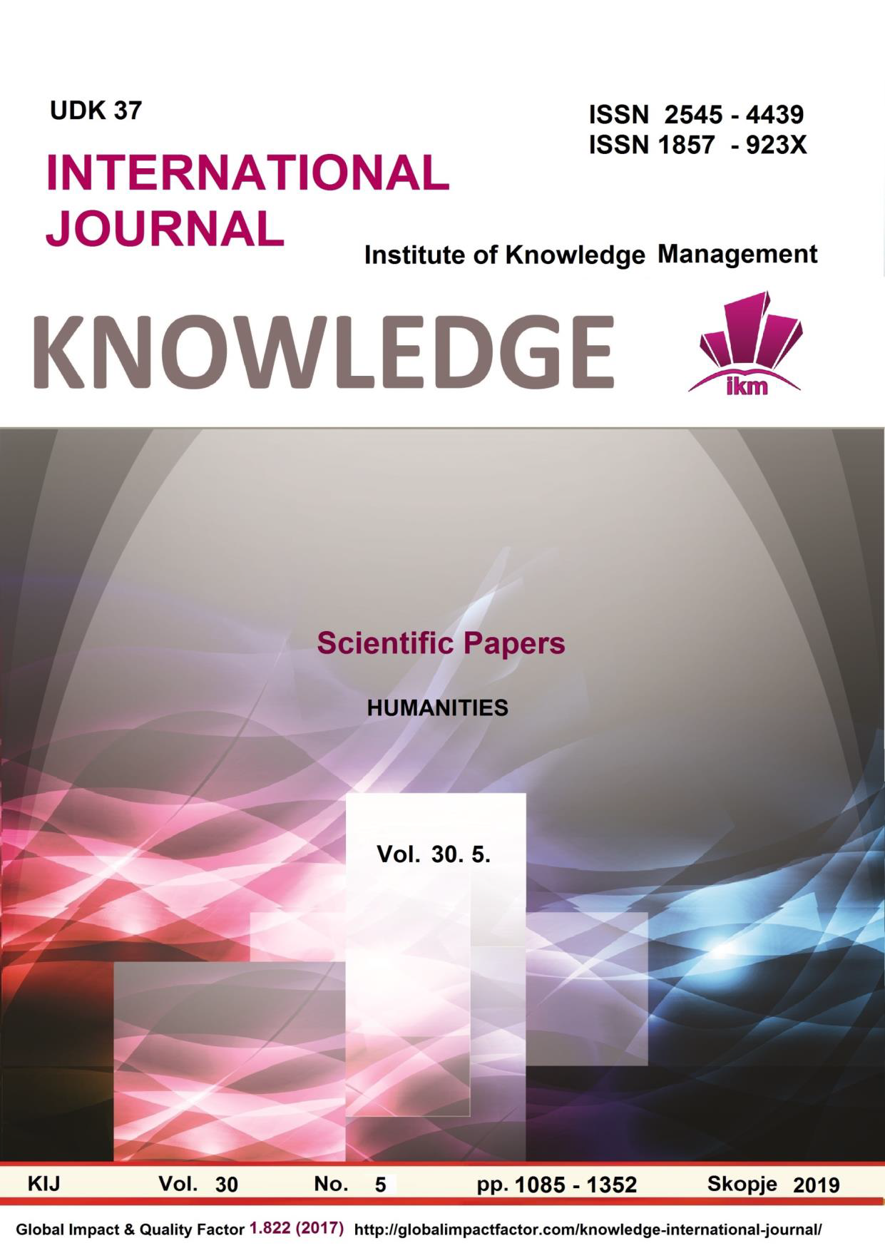					View Vol. 30 No. 6 (2019): Knowledge without borders
				
