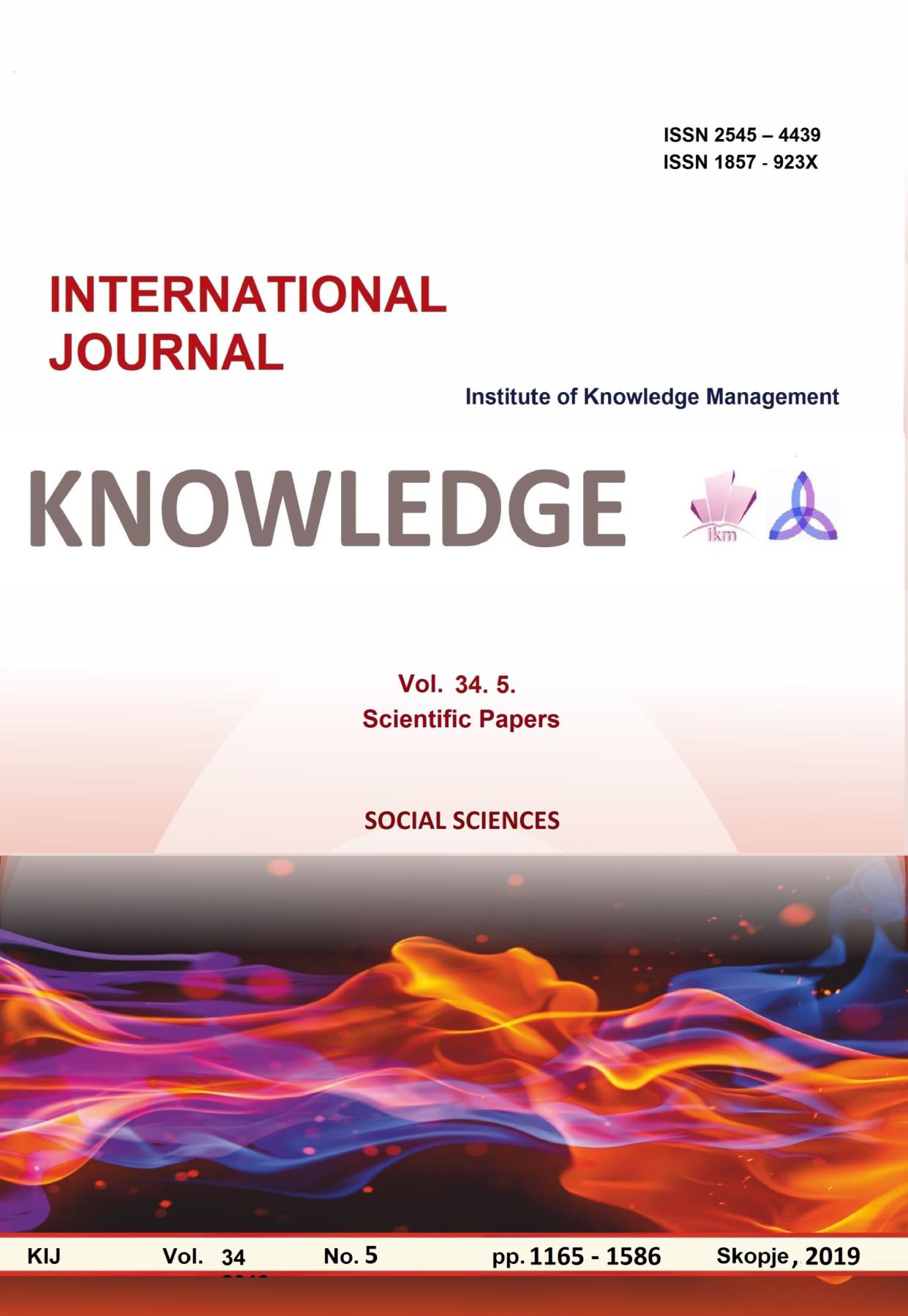 					View Vol. 34 No. 5 (2019): Knowledge without borders
				