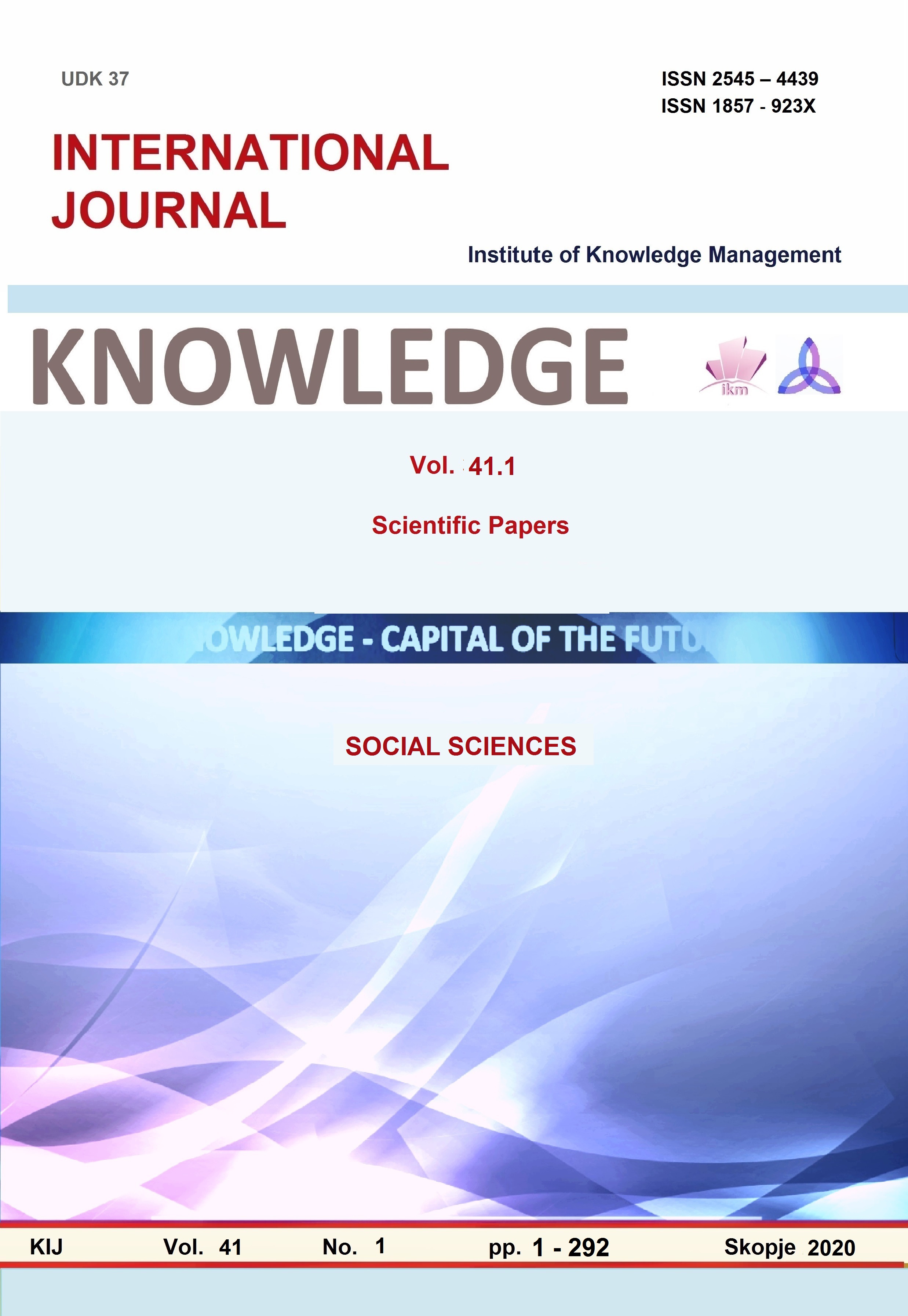 					View Vol. 41 No. 1 (2020): Knowledge for sustainability
				