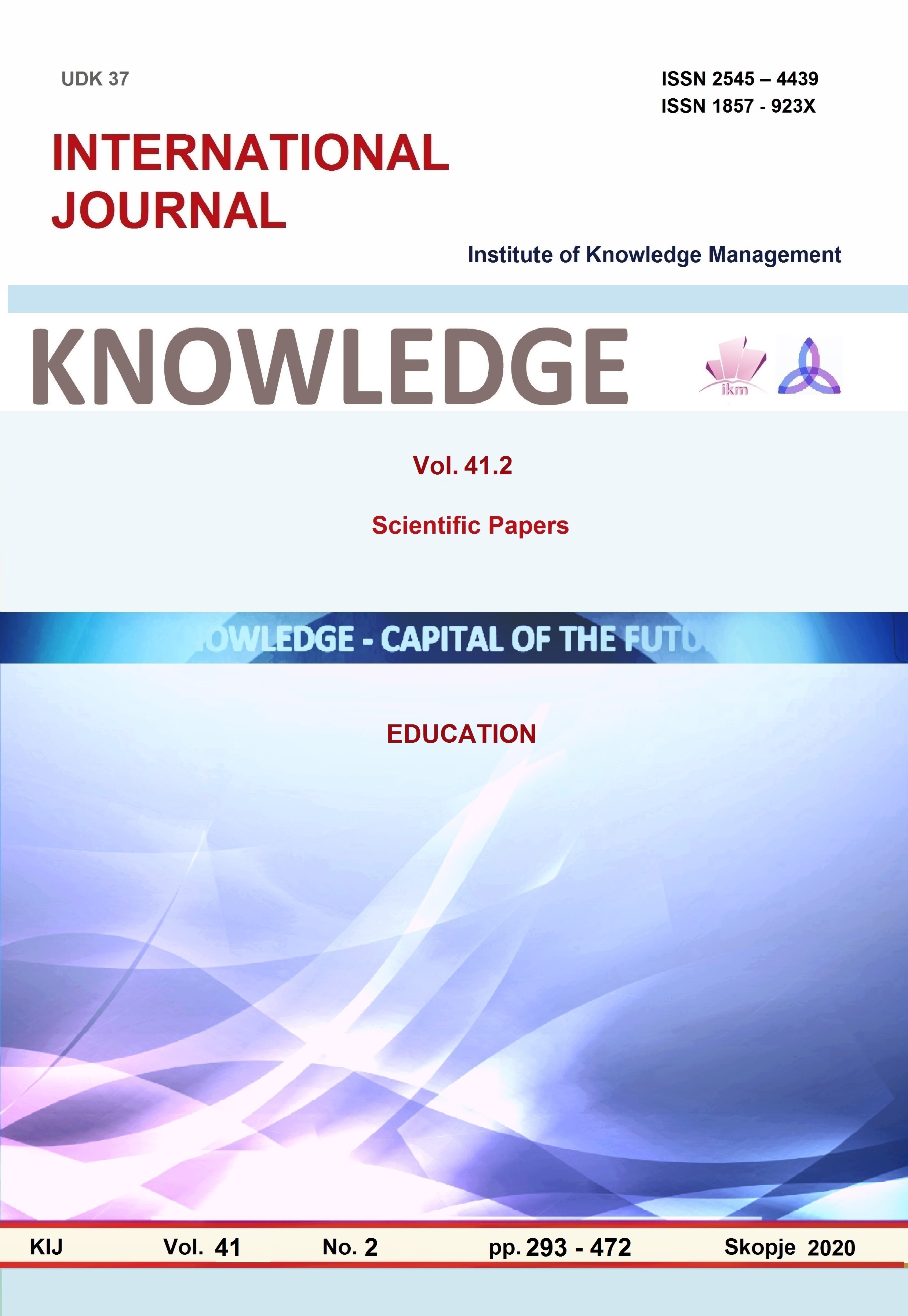 					View Vol. 41 No. 2 (2020): Knowledge for sustainability
				